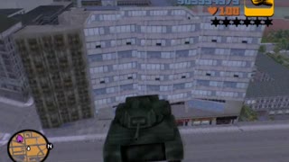 GTA 3 - My flight on a TANK ends under the city