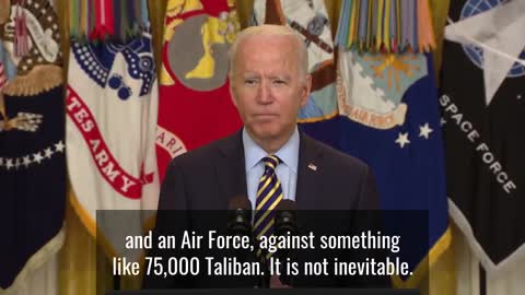 Biden: “No circumstance where people being lifted off roof of US embassy in Afghanistan