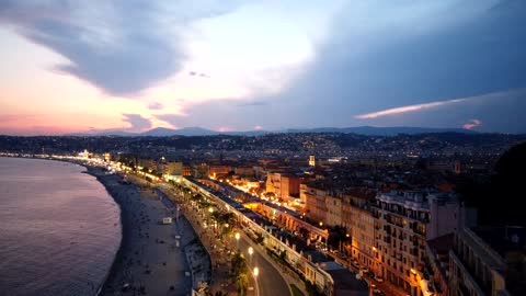 A Cool Time Lapse Video of a City at Night