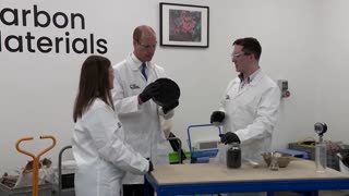 Prince William tests out low carbon concrete at lab