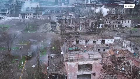 Ukraine War - Intense fighting at Azovstal plant leaves smoke and destruction