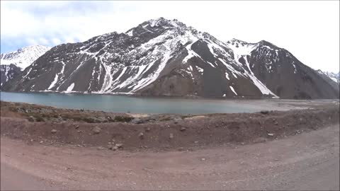The El Yeso Reservoir at Cajon Del Maipo in Chile