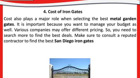 4 Factors to Consider When Choosing Iron Gates in San Diego