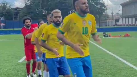 brazilian team dancing the lion king dance
