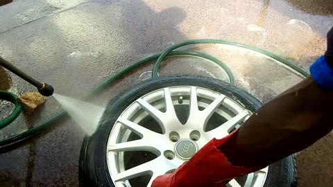 Cleaning dirty tires