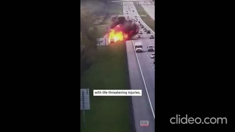 TERRIFYING HUGE CAR EXPLOSION- Dash Cam Footage