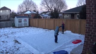 Backyard Ice rink for the little kids