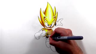 Drawing Classic Super Sonic