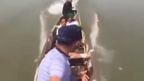 Taking selfie on boat goes wrong