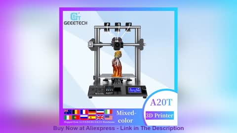 ☄️ FDM 3D Printer Geeetech Upgrated Version A20T 3D Printer with Triple Color Mixing, Newest GT2560