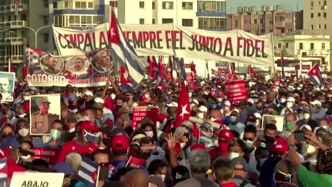 Cuban government holds mass rally in Havana