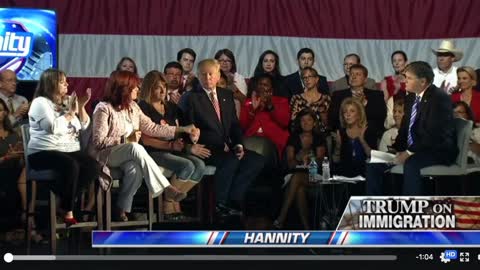 Sabine at Hannity Townhall WIth Donald Trump