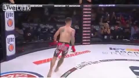 MMA Fighter Has To Convince Ref That his Opponent Is Unconscious