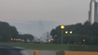Chicago's Famous Buckingham Fountain From a Distance