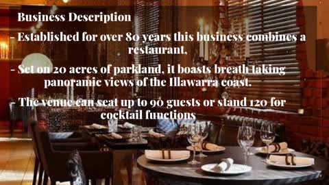 Existing Caferestaurant Business For Sale in Bulli Tops