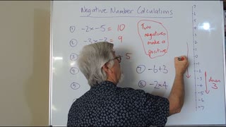 Math Negatives 03 Calculations also called Directed Numbers Mostly for Years/Grade 7, 8 and 9