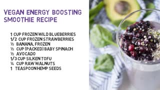 Vegan Energy Boosting Smoothie