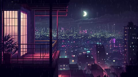 Rain in Lofi City - Calm Your Mind 🍂💖 Lofi hip hop mix - Lofi music for sleep/study/relax/aesthetic