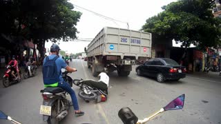 Motorcycle Collision Close Call