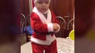 Baby dance in Christmas