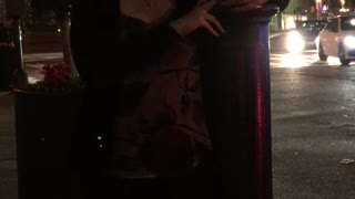 Driver Defends Himself from Stumbling Woman for Several Minutes