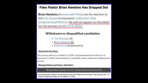 Fake Pastor Brian Hawkins Has Dropped Out of the Race