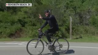 Biden Goes for Bike Ride at the Beach Amid National Crises