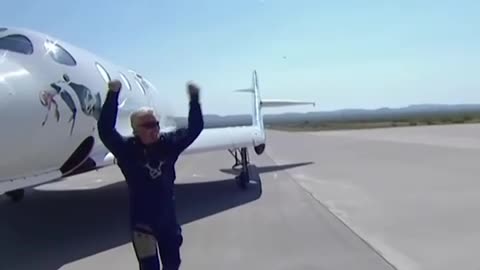 Richard Branson - Virgin Airlines - flew into SPACE