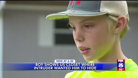 NC An 11 year old boy hits home intruder in the back of the head with a machete