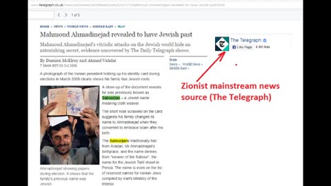 Ahmadinejad is a Satanist Zionist