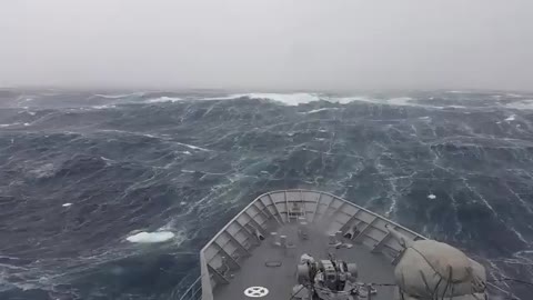 Waves on ship