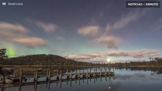Incrível aurora austral registrada em time-lapse