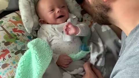 Sweet Baby Laughing with his Dad