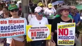 Protesta de profesores en Cartagena