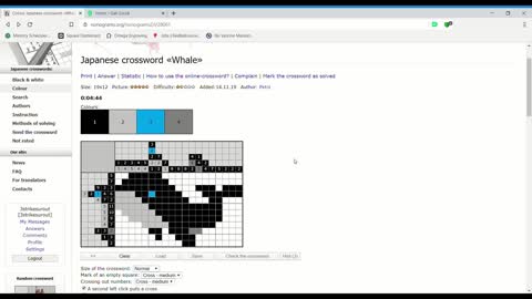 Nonograms - Whale