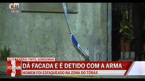 Homem fica em estado grave após ser esfaqueado em Rio Tinto. Agressor já foi detido