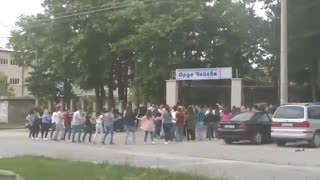 Graduates celebrating in Prilep Macedonia