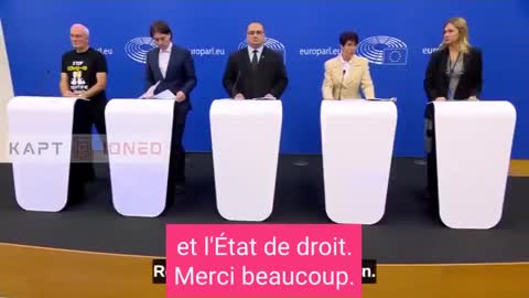 Conférence de presse au parlement européen