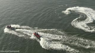 Jet skies on Galway bay