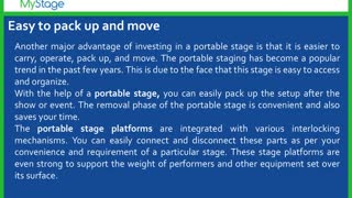 Benefits of the portable stage for different events