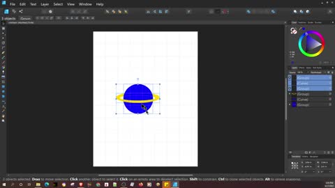 Drawing Saturn with Affinity Designer