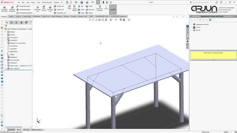 HOW TO MAKE SIMPLE TABLE WITH HELP OF SOLIDWORKS WELDMENTS TOOL | #Arjun #Designer #SolidWorks