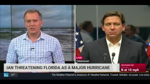 Gov. DeSantis Gives a Hurricane Ian Update on the Weather Channel