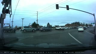 White SUV Takes off After Hitting Prius Taxi