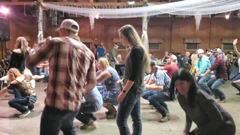 Line Dancing at Ole' Zims with Sawbuck Band