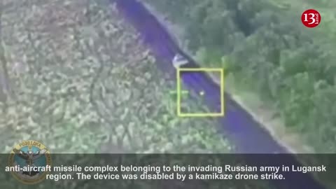Ukraine drones attack the Russian buk anti aircraft missile complex