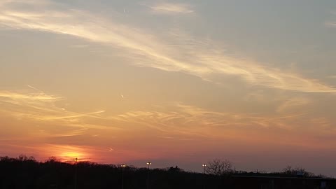 Chemtrails sunset Ohio 3/21/22