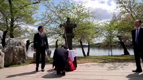 Japan's Kishida gifts new cherry trees in DC