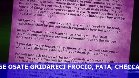 Il manifesto LGBT che minaccia famiglia e bambini.