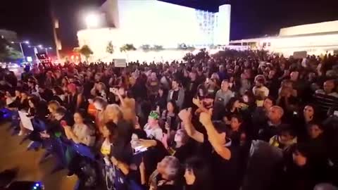 Avi Barak speech at Tel Aviv rally against the tyranny